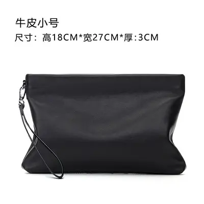 Men's Genuine Leather Sheepskin Envelope Clutch, Large Capacity Business Bag - 8
