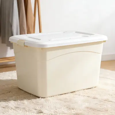 Plastic Storage Box with Wheels and Lid Large Capacity - 10