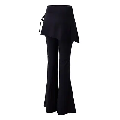 Kadın Yüksek Bel Koşu ve Pilates Pantolonu, Yüksek Elastikiyet, Çan Paça - 6