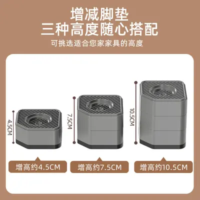 Washing machine base frame, anti-vibration, non-slip feet