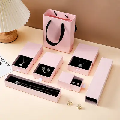 Retro drawer set bracelet earring jewelry box Goddess Day ring necklace drawer box wholesale - 9