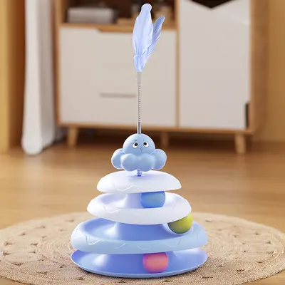 Octopus Feather Cat Wand Toy, Boredom Relief Cat Toy - 7