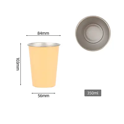 304 Stainless Steel Camping Cup for Coffee and Cold Drinks - 6