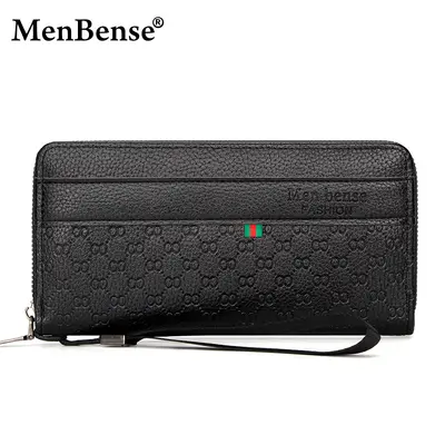 Erkek Uzun Clutch Cüzdan, Büyük Hacimli, Kabartmalı, Fermuarlı - 5