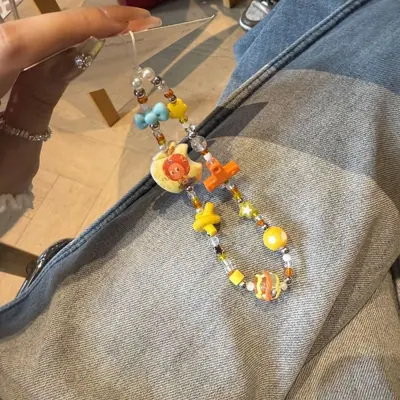 Cute Star Phone Charm and Beaded Phone Strap