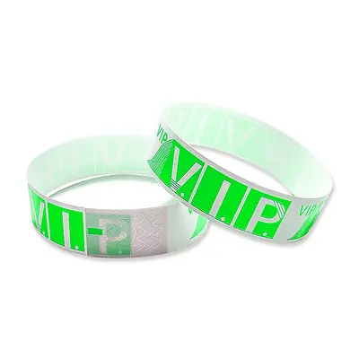 Disposable Colour-Coded ID Wristbands for Amusement Parks and Playgrounds, PP Synthetic Pa - 10