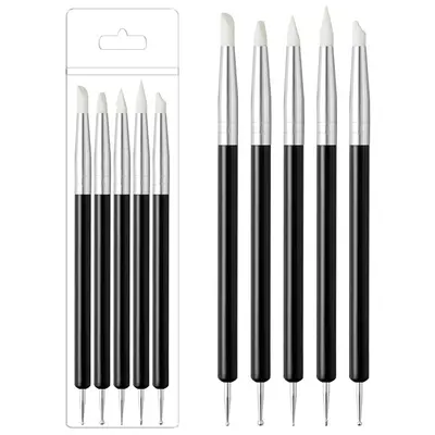 Wooden Dotting Pen Set, 5 Pieces Double-Ended, for Acrylic Nail Art - 13