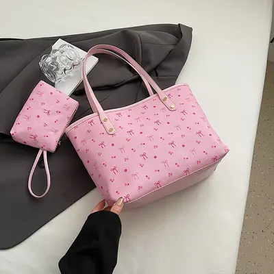 Large Capacity Everyday Tote Bag with Single Shoulder Underarm Bag - 8