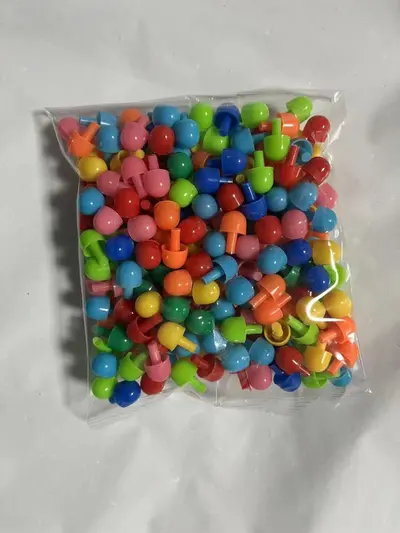 Çocuk Ahşap Mantar Çivi Puzzle Yapı Taşı Oyuncağı 3-6 Yaş - 9