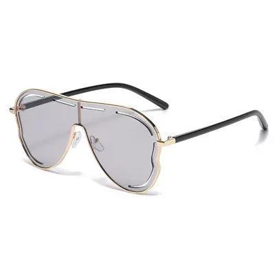 2025 Large Irregular-Shaped One-Piece Lens Sunglasses for Men - 2