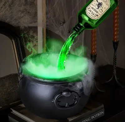Halloween Floating Bottle and Diffuser Black Witch Bowl - 7
