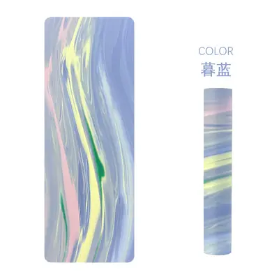 Non-Slip PU Rubber Yoga Mat, Color-Block, for Beginners - 12