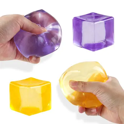 5.5cm Ice Cube Squeeze Toy, Maltose Stress Relief Block, Slow Rebound