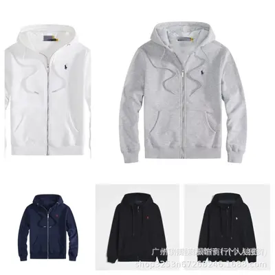 Export Neumodell LF Pony Reißverschluss Stickerei Strickjacke Freizeit Oversized Fleece Hoodie mit Kordelzug und Kapuze