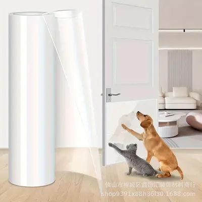 Anti-Cat-Scratch Wall Protection Film Self-Adhesive Wallpaper Non-Damaging to Walls Living Room Wall Anti-Dirt Removable Protective Sticker Transparent Decal