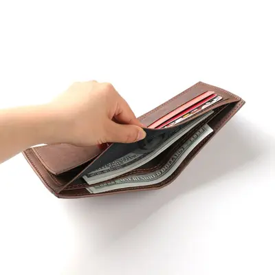 Herren-Lederbrieftasche, multifunktional, kurzes Modell - 4