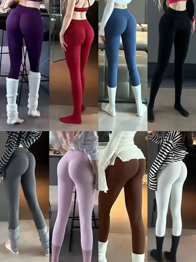 Orta-Yüksek Bel Fitness Pantolonu Elastik Yoga