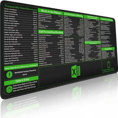Shortcut Key XXL Mouse Pad, Foreign Language Series, Office Desk Pad - 11