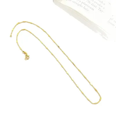 Vietnamesische Sandgold-Halskette 24 Karat für Frauen, langlebig, hochwertiges Nischenoberteil-Schlüsselbein-Kettenglieder, imitiertes Gold-Kettendesign