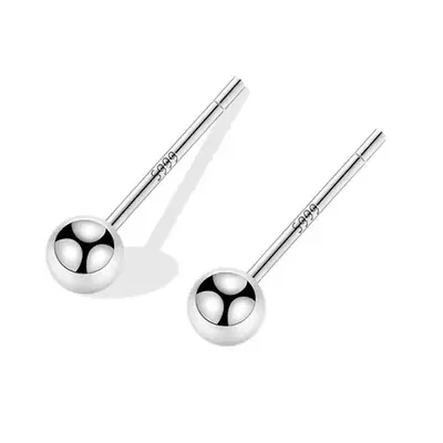S999 Silber-Ohrstecker für Frauen, schlicht und elegant