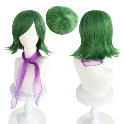 Inside Out Yanyan Wig, Bright Green, Smooth Shoulder-Length Short Hair - 9