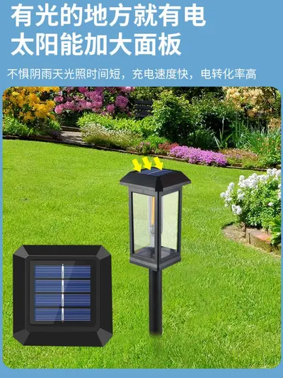 Solar-Gartenhauslaterne für Außen, wasserdicht, zum Einstecken