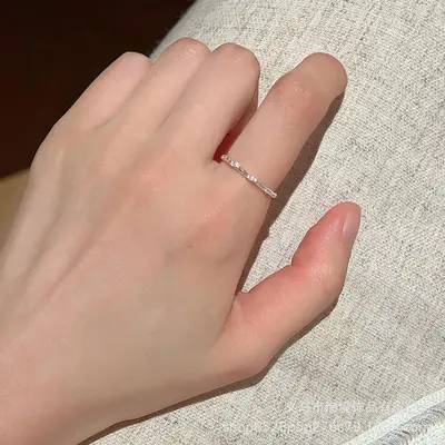 Minimalist Silver Ring Niche Design Index Finger - 8