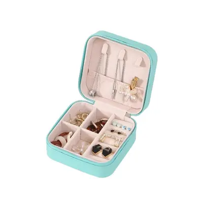 Schmuckschatzkiste in Makronenfarben für den täglichen Gebrauch, tragbare Schmuckbox für Ohrringe, Halsketten, Ringe, Reise-Schmuckorganizer