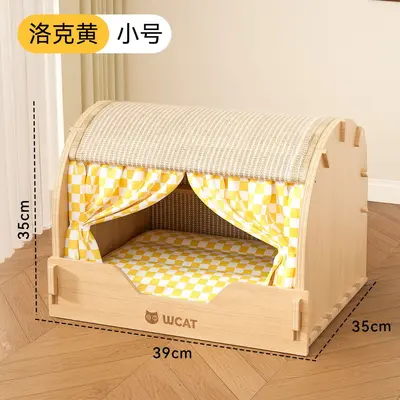 Sisal Drawer Cat Scratcher with House-Shaped Cat Bed, Durable - 9