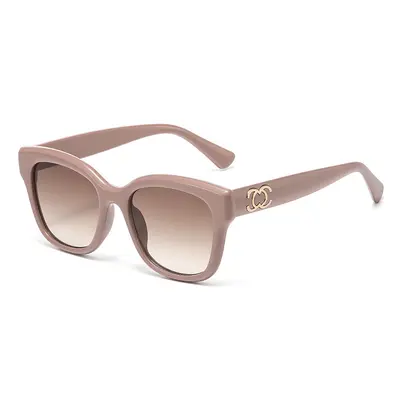 Large Frame Retro Cat-Eye Sunglasses with UV Protection, Concave Shape - 11