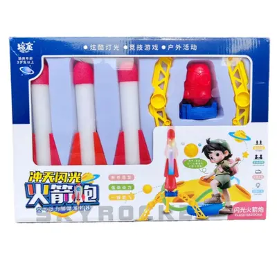 Children's Educational Science Toy, Flashing Sky Rocket Launcher