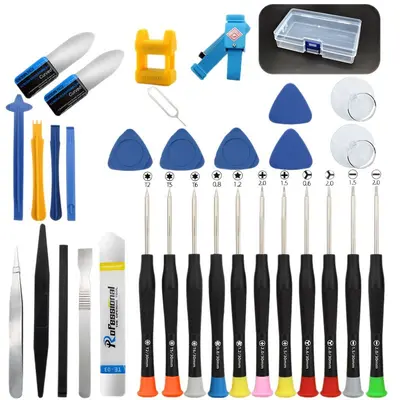 Cross-border Hot-Selling 37-Piece Mobile Phone Repair Pentalobe Screwdriver Set for Apple Android Disassembly and Dust Cleaning Tool Kit