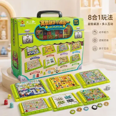 Children's Educational Chess Board and Board Game Set - 4
