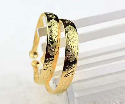 Silver bracelet, open-ended, Xizang pattern - 8