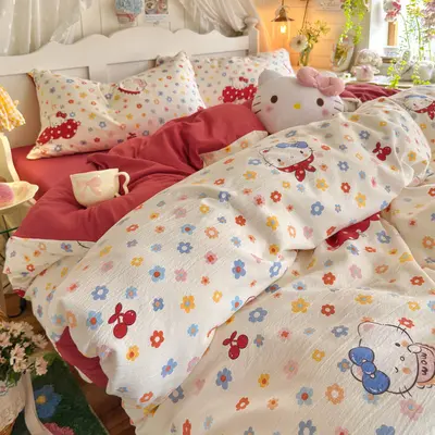 Class A Ultra-Soft Double-Layer Gauze Four-Piece Bedding Set - 10