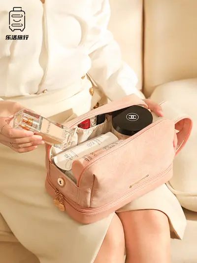Portable Makeup Bag for Women, Large Capacity, for Business Travel