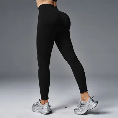 Kalça Kaldırıcı Orta Bel Yoga Tayı, Şeftali Kalça Model, Hızlı Kuruyan Spor Pantolonu - 7