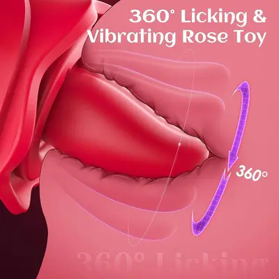 Amazon-APP Romantischer Blumen-Zungen-Saug-Vibrator für Damen, Klitoris- und Brustwarzenstimulator, Orgasmus-Reizgerät, Masturbationsgerät, grenzüberschreitend