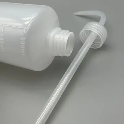 Plastic washing bottle 250-1000 ml, curved nozzle squeeze bottle, transparent - 3