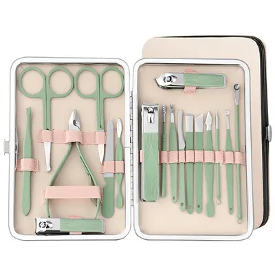 Personalisiertes 7-18-teiliges Pflegeset, Nagelschere, Beautyset, Nagelschere, vollständiges Nagelschereset, Maniküre-Werkzeugsatz, in Box