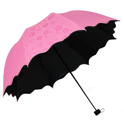 Water-Blooming Flower Manual Umbrella, Dual-Use Rain and Sun Folding Women's Umbrella