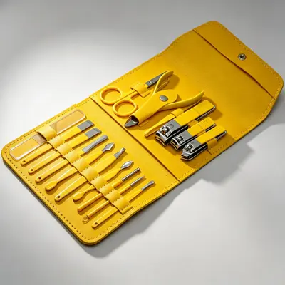 Nail Scissors Set, 16 Pieces, Foldable Bag Case Manicure Tools - 7