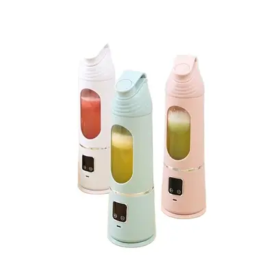 便携式搅拌机带滤网,USB C型可充电,跨境新品榨汁杯6刀不锈钢刀片