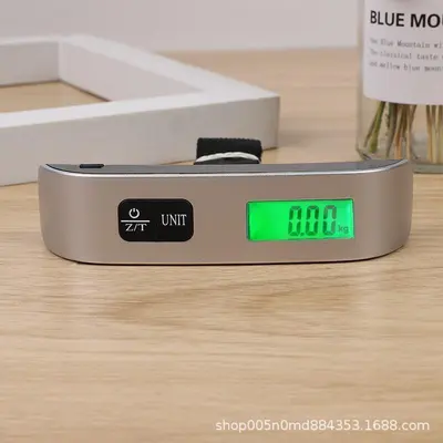 Taşınabilir elektronik terazi küçük mini el tipi taşıma terazi bagaj terezi toptan ev tipi kilogram ölçü bagaj terezi - 4