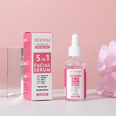 5 IN 1 Face Serum紧致补水玻尿酸烟酰胺精华原液5合1面部精华液