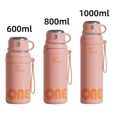 Großer Thermobecher mit Trinkhalm aus 316er Edelstahl, mit drei Trinkoptionen - 9