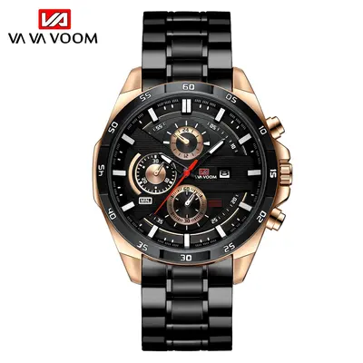 Source Manufacturer Fashion Men's Waterproof Outdoor Sports Daily Watch Student Watch Leather Strap Calendar Quartz Watch - 13