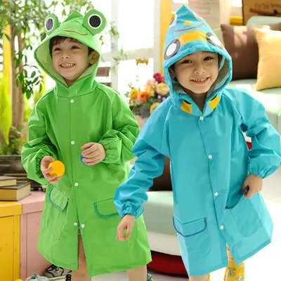 Hersteller Großhandel Kinderregen­jacke Junge Mädchen Baby Kindergarten Cartoon Poncho niedlicher Umhang Stil Grundschüler Regenjacke