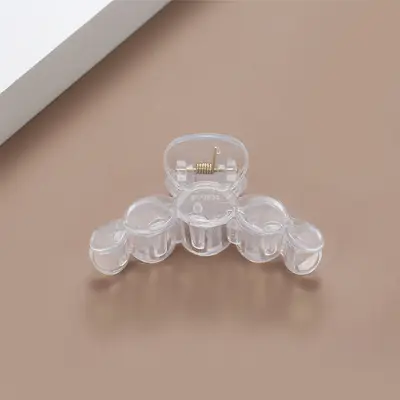 Großer transparenter Krallenhaarclip mit fünf runden Bändern für Frauen, Haizahn-Accessoire für den Hinterkopf, handgefertigtes DIY-Zubehör, 1 Haarwurzel.