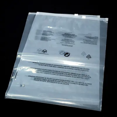 CPE fermuarlı çanta uyarı mesajlı plastik giyim ambalaj poşeti iç çamaşırı sütyen külot kendinden yapışkanlı EVA buzlu. - 12